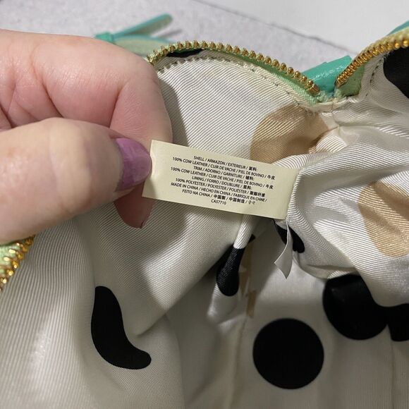 Kate Spade New York Hannah Crossbody Shoulder Bag Medium Green Leather Purse - Picture 14 of 15